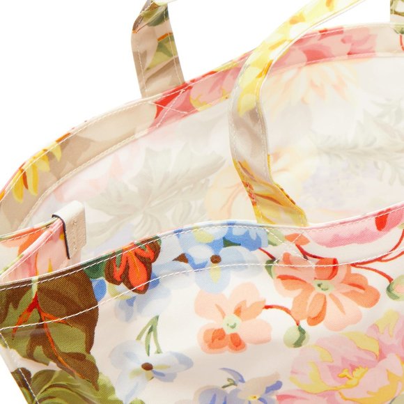 Gucci Floral-print Logo Tote Bag in White NEW WITH DUST BAG - Picture 8 of 14